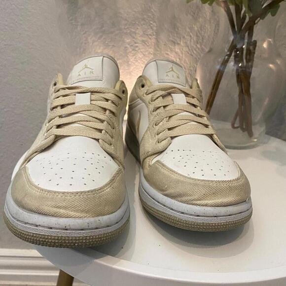 Nike Jordan 1 Low SE Team Gold Cream 9.5 Women 8 Mens - Picture 3 of 9